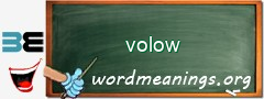WordMeaning blackboard for volow